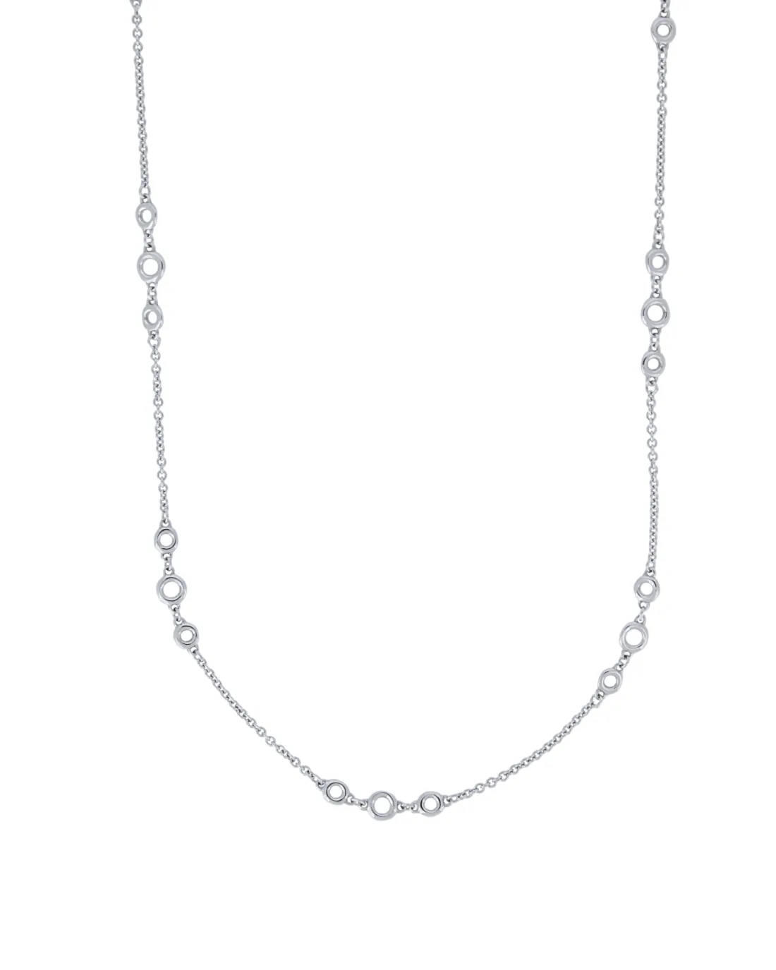 18CT W/G DIA BTM 3-7-3pt/45cm